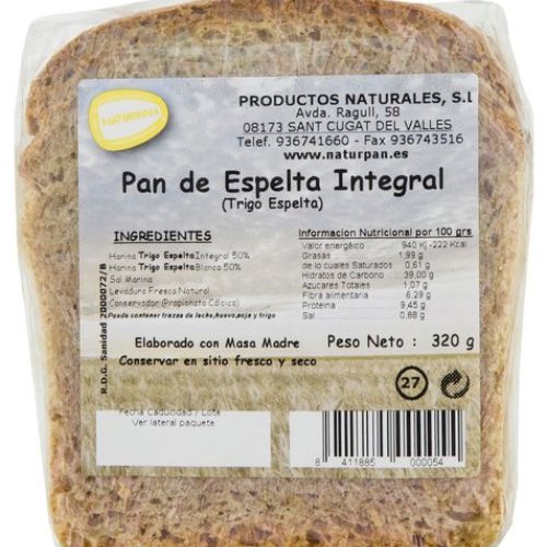 Pan Espelta cortado Pan Espelta cortado